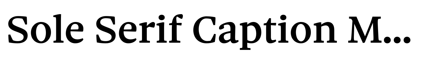 Sole Serif Caption Medium